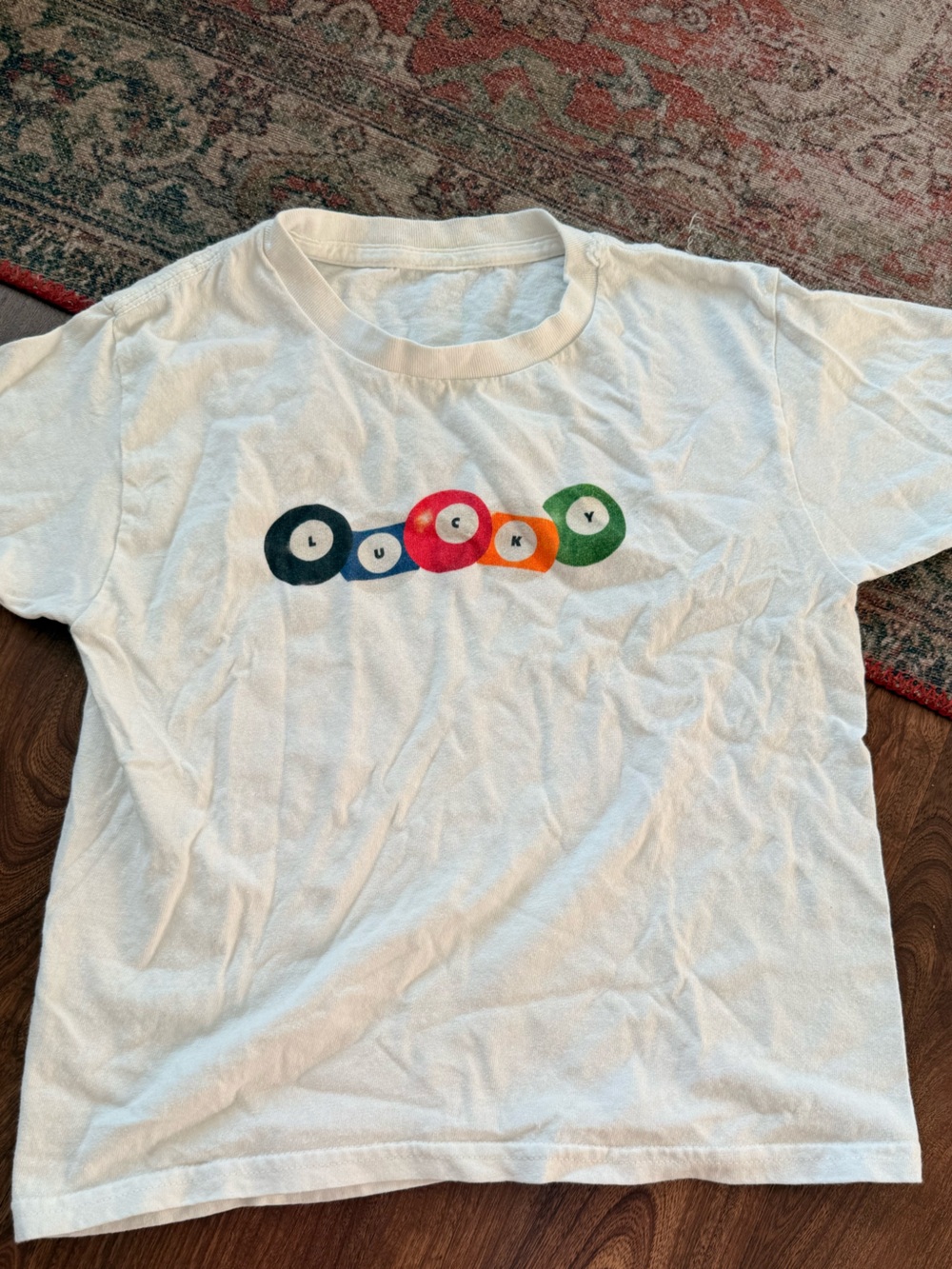 White Women's LUCKY Baby Tee